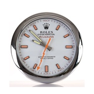 Premium Clock ROLEX Oyster Perpetual Milgauss design Jam dinding Stainless Steel