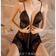 🇲🇾send🇲🇾 High quality sexy pajamas 性感吊带蕾丝睡衣 性感连衣裙 性感透明小胸聚拢睡裙套装