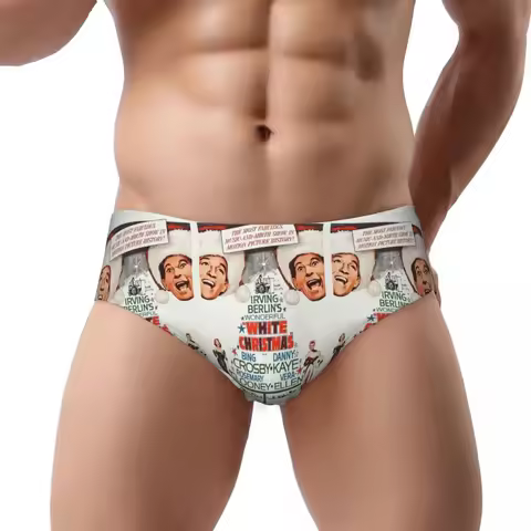 White Christmas - Bing Crosby, Danny Kay Men Triangle Panties Soft Boxer Underpants Short Underwear 