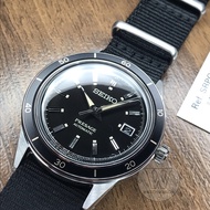 Seiko Presage SRPG09J1 Made in Japan Automatic Gents Dress Watch Black Dial Black Nylon Strap SRPG09J SRPG09