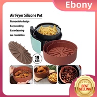 [SG SELLER LOCAL STOCK] 19CM Air Fryers Oven Baking Tray Fried Chicken Basket Mat AirFryer Silicone Pot Round Replacement Grill Pan Accessories