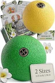 HELDSON Premium Fascia Ball Small Set of 2 [6 cm & 8 cm] - Fascia Ball Hard - Fascia Ball for Feet -