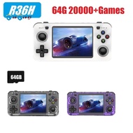 gangongR36H Handheld Retro Game Console 64G 20000+Games Linux 3.5 Inch Portable Pocket Video Player 