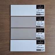 Keramik Subway Putih Dop 10x30 Mulia Signature MATTE WHITE