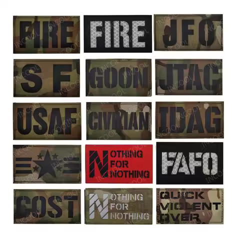 Laser Cutting MED PRESS FIRE COST JFO GOON FAFO IR Reflective Patch PJ CCT K9 SF USAF MEDIC MP TACP 