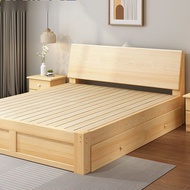 [🔥Free Delivery🚚🔥]Solid Wooden Bed Frame  Double Bed1.8m Storage Bed Frame Bed Frame With Mattress With drawers Bed Frame With Mattress Single/Queen/King Bed Frame