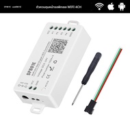 เครื่องควบคุมแสงแถบ LED พิกเซล WS2811 WS2812B SP110E SP105E ฟันสีฟ้า SP108E SP501E เพลง WiFi SP107E 