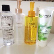 4件貨裝 Pond's Cleansing Oil Freshel Kanebo Lotion 卸妝油 水 彩豐行 爽膚水 Garnier