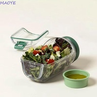 MAOYE Leakproof Salad Jar, Transparent Plastic Salad Container, Salad Box with Side Opening Portable