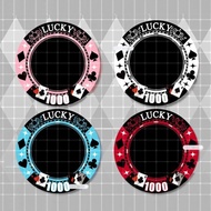 Recommended Xiaohongshu Same Style High-value Gothic Acrylic lucky Chip Coin 58mm Gumei Decoration T