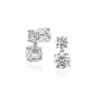 Glintz Ultra Basic ต่างหูห้อย ฝังด้วย cubic zirconia ทรงกลม