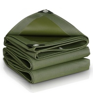 Kojima ผ้าใบกันน้ำ กันสาด100% (เจาะรู) เคลือบกันน้ำสองด้าน ผ้าใบพลาสติกผ้ามัลติฟังก์ชั่นฟางผ้าคลุมรถ