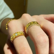 Chrome Hearts 金色滿鑽Forever情侶對戒