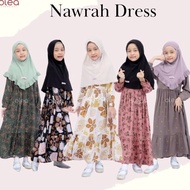 ETUZI NAWRAH DRESS - BAJU MUSLIM ANAK - DRESS ANAK MOTIF BUNGA