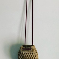 抹茶綠手提/肩背迷你束口水桶小包