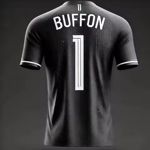 2026 Italian Football Jersey Buffon Men S Football Training Top Breathable Short Sleeve T Shirt with