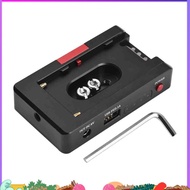 NP-F Battery Charger Metal Battery Adapter Plate USB DC12V DC8V DC Outputs 1/4In for NP-F970/F950/F9
