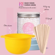 [COVERED NAME] HY WAXING Silicone Hair Wax Cooking Bowl Combo + 100gr Premium Purple Wax Free Stick