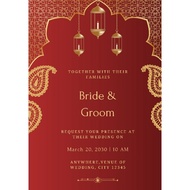 WEDDING CARD - E WEDDING CARD - (ACCEPT ANY E CARD REQUEST)