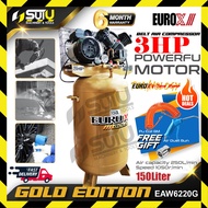 【HOT SELLING】EUROX GOLD EAW-6220 / EAW6220 / EAX6220 / EAW6220G 3HP 150L 8BAR Air Compressor / Kompr