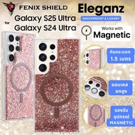 เคส FenixShield Eleganz RUBY SPARKLE Magnetic สำหรับ Samsung Galaxy S25 Ultra / S24 Ultra
