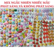 [TỰ XÉ] Set 100 Túi Mù Phát Sáng Tổng Hợp 2 - 3cm Labubu Thỏ Bunny Moi Trái Cây Kuromi Charm Đồ Chơi