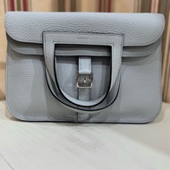 HERMES Halzan25 08聖杯藍/BLUE PALE  stamp B