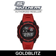 Skechers SR1150 Men's ATWATER Negative Display Digital Red Silicone Strap Watch