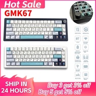 【Worth-Buy】 Gmk67 Customized Mechanical Keyboard Hot Swappable Gasket Kit Rgb Backlit Bluetooth 2.4g Wireless 3 Mode Customized Keyboard