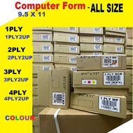 COMPUTER FORM 1Ply , 2Ply , 3Ply, 4Ply Computer Paper NCR 9.5"X 11" -1ply2up , 2ply2up , 3ply2up Com
