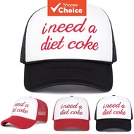 Unisex I Need a Diet Coke Embroidered Mesh Baseball Cap Adjustable Summer Sun Hat for Travel