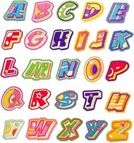 U-Sky Iron on Words Patches for Clothes, 26pcs Alphabet A to Z Iron-on Letter Patch, Sew-on Applique
