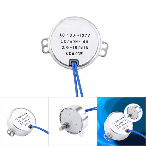【Sale】AC 100-127V 4W Synchronous Motor 50/60Hz CCW/CW Geared Motor Synchronous Motor