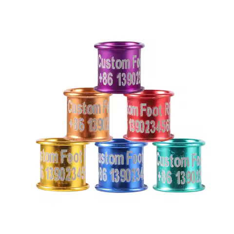 High quality ID 8mm Bird Foot Ring Customization Parrot Pigeon Foot Ring DIY Laser Engraving Name Ph