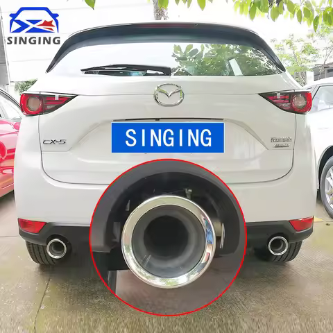 1pc For Mazda CX5 CX-5 decoration rear tail throat end tip exhaust pipe muffler cover Tail nozzle au