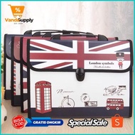 AS25 qw-45 document folder organizer bag document bag map A4 expanding slot file folder london theme