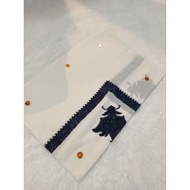 PUTIH Rida Omani White Original Ghobana Embroidery / Gutroh yamani / Men's Turban