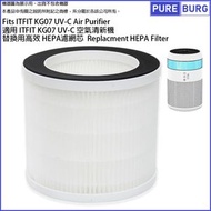淨博 - 適用 ITFIT KG07 UV-C空氣清新機替換用HEPA 濾網濾芯