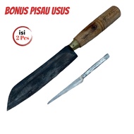 Pisau Baja Sembelih Ayam Potong Daging Serbaguna BONUS PISAU USUS - Isi 2 Pcs Peso Super Tajam Iris 