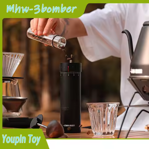 New Mhw-3bomber R3 Series Coffee Grinder Solid Wood Handle Hand-Ground Coffee Beans Home Outdoor Cus