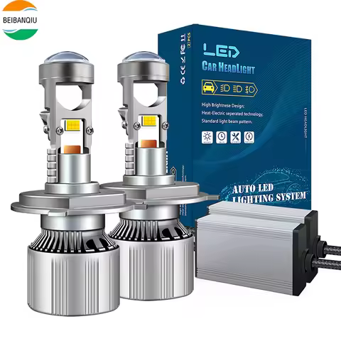 H4 LED Laser Lens H4 LED Light H4 LED Headlight Bulb Mini Lens Projector Motorcycle Lights 70W 10000