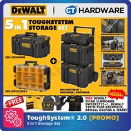 Dewalt 5 in 1 Toughsystem 2.0 Storage Set - 15L (S) | 45L (M) | 59.95L (L) | 64.75L (XL) Tool Box &