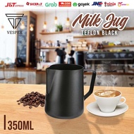 Teflon milk jug latte art/ 350ml milk frother/ black milk jug/