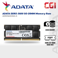 ADATA 32GB DDR5 5600MHz RAM 1.1V SODIMM Premier AD5S560032G-S