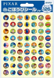 BEVERLY - 日本製 迪士尼貼紙 反斗奇兵 反斗車王 海底總動員 怪獸公司 貼紙 126枚 Toy Story Cars Monsters Inc Finding Nemo獎勵貼紙(日本文具/貼