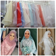 Veil Nikah Veil Tunang Veil Bridal Veil Labuh Waist