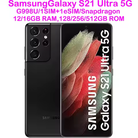 Refurbished Samsung Galaxy S21 Ultra 5G G998U Smart Android Phone 6.8-inch Used Samsung Phone 5000mA