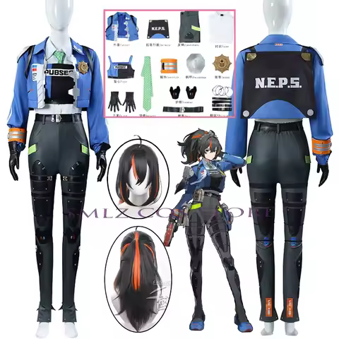 Game Zenless Zone Zero Zhu Yuan Cosplay Costume Criminal Investigation Special Response Team Uniform