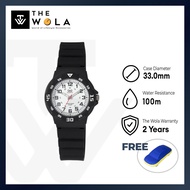 (2 Years Warranty) Q&Q Watch by Citizen VR19J Series Kids Analog Watch with Black Rubber Strap