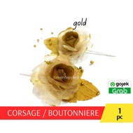 Corsage Wedding Committee Pin Suit Brooch Flower Chest Wedding Corsage Boutonniere Gold Color